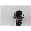 Image 3 : (2) Black Tall Candle Holders - 13" Tall - One Damaged, see pictures