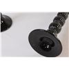 Image 5 : (2) Black Tall Candle Holders - 13" Tall - One Damaged, see pictures