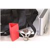 Image 3 : Lot: French Press, Nebulizer (as is), Portable Cooking, IOmega, Dufflebag