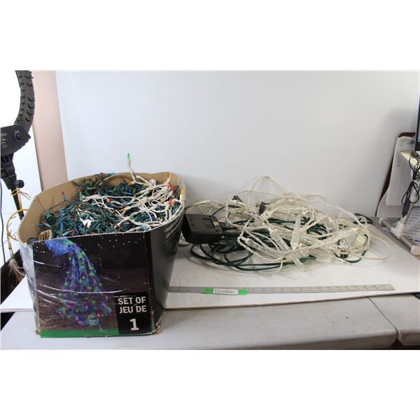 Assorted Christmas Lights and Extension Cords
