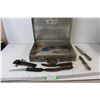 Image 1 : (5) Knives, (2) Pliers, Nails, Toolbox