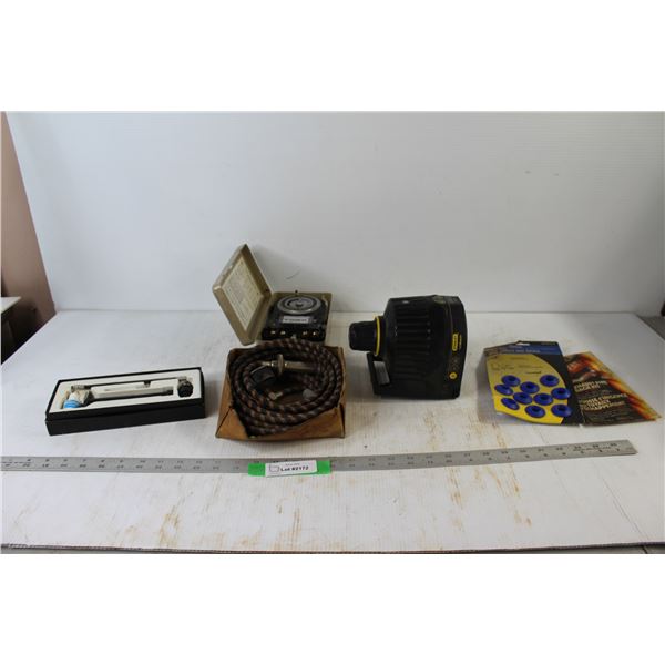 Tarp Eyelets, Tork Time Switch, Exhaust Pipe Bandage Kit, Lo-Gauge, Air Compressor Hose, Stanley Int