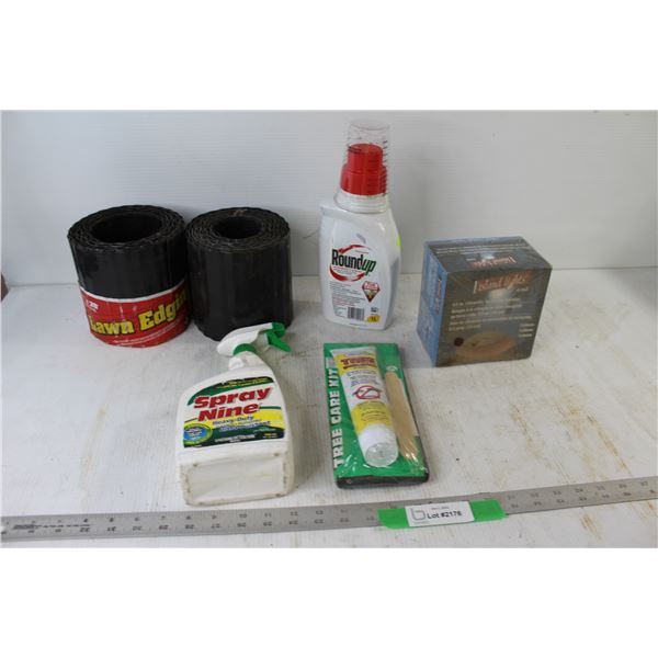 Tree Care Kit, Lawn Edging, Island Lights, Spray Nine, Round Up