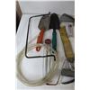 Image 2 : Pulleys, (4) Paint Rollers, Hedge Trimmers, (2) Garden Shovels, Rake, Assorted Gardening Equipment a