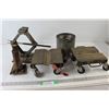 Image 1 : Hose Clamps, (2) Car Jacks, (2) Dolly/Rollers