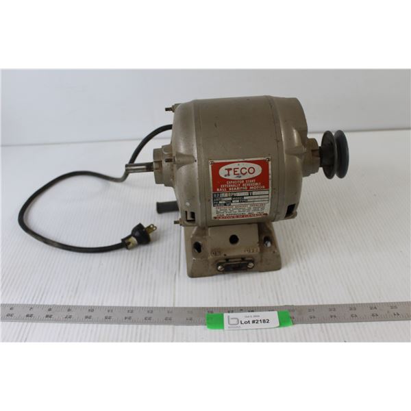Teco Capacitor Start Externally Reversible Ball Bearing Motor - As Is