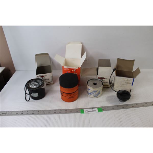 Gas Cap, (2) Fuel Filters, Oil Filter