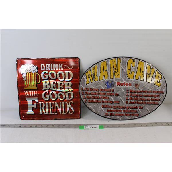 Man Cave Metal Sign, Beer Metal Sign