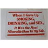 Image 2 : (3) Gag Plastic Signs - 10" x 7 1/2", Fishing Gag Metal Sign - 17" x 12"