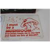 Image 4 : (3) Gag Plastic Signs - 10" x 7 1/2", Fishing Gag Metal Sign - 17" x 12"