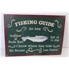 Image 5 : (3) Gag Plastic Signs - 10" x 7 1/2", Fishing Gag Metal Sign - 17" x 12"
