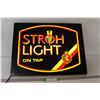 Image 1 : Stroh Light On Tap Neon Sign - 20 1/2" x 15 1/2" - Tested Powers On