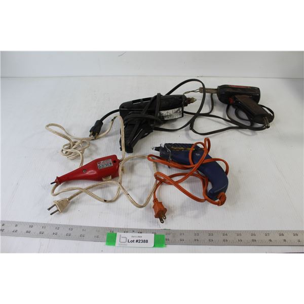 Electric Glue Gun - tested Powers On, Glue Gun - As Is, Electric Pencil Engraver - tested Powers On,