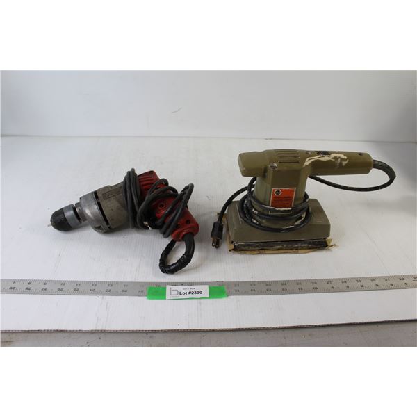 Black and Decker Finishing Sander, Milwaukee Drill - Both Tested Powers On