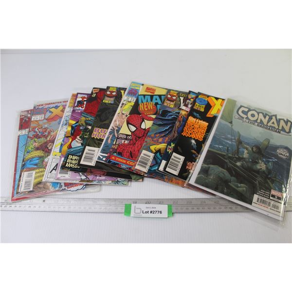 (12) Marvel Comics - X-Men - Spiderman - Fantastic Four - Conan