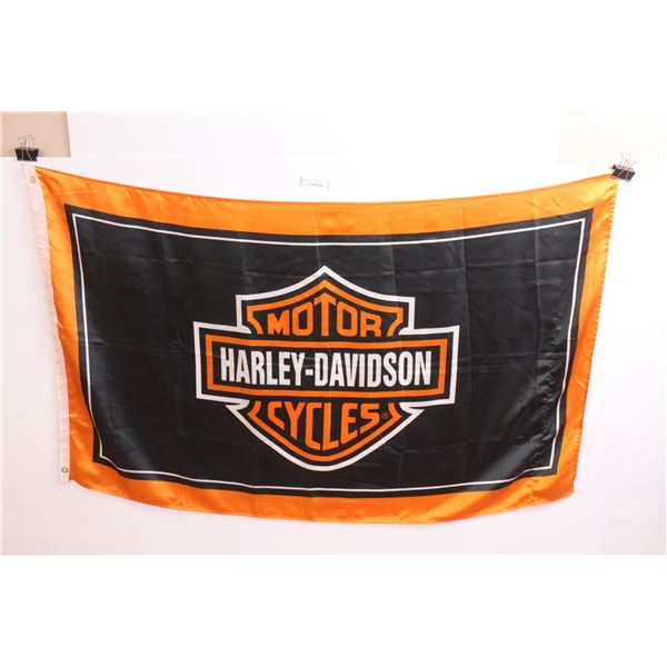 Harley Davidson Flag (60" x 36" - has a snag in material)