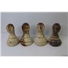 Image 3 : (4) Cast Iron Tub Legs - - (3) Glass Insulators - Vintage Iron