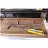 Image 5 : Three Drawered Metal Tool Box w/Contents - Small Hand Tools - Riveter - Rubber Mallet - Chisels