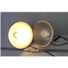 Image 1 : (2) Metal Lamps w/Clamp (both working - only one bulb)
