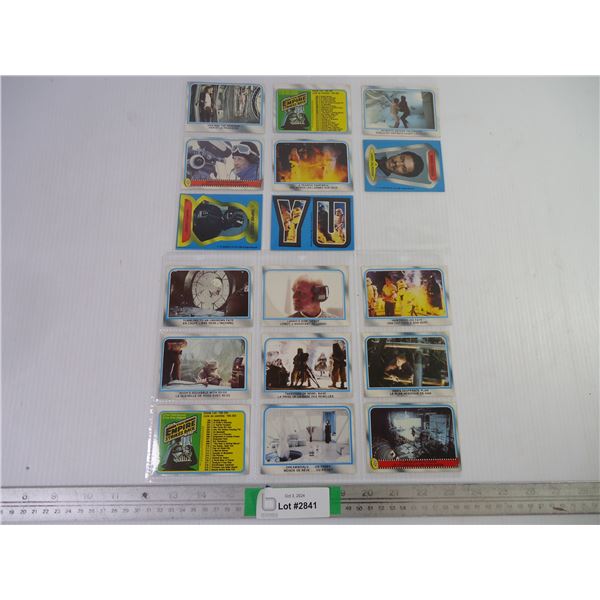(17) Vintage 1980 Star Wars "The Empire Strikes Back" Cards Carefully stored, gradable, icludes stic