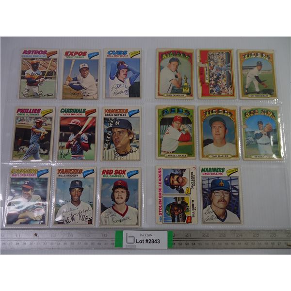 (17) Vintage 1970's OPC Baseball Cards including some Canadian Players