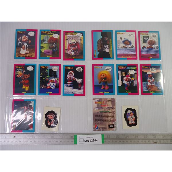 (16) Vintage 1992 Norfinn Trolls Series 1 Cards (including stickers-nice condition)