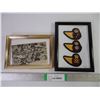 Image 1 : (2) Framed Items-French Postcard from of Artillery from the Battle of the Somme and 3 Trades Patches