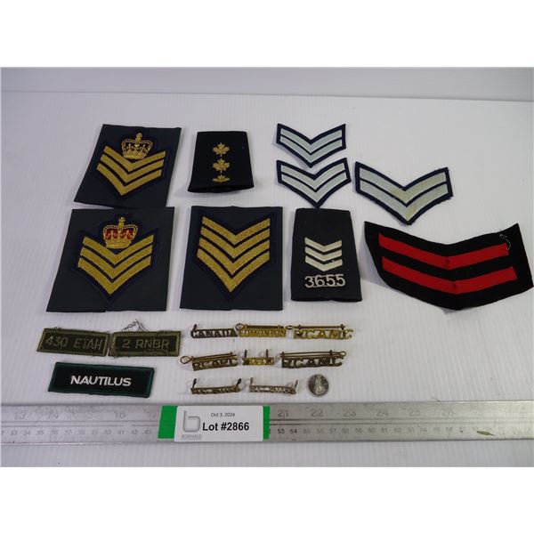 Assorted Lot of Shoulder Patches for RCAF and Metal Pins