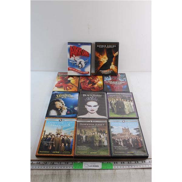 (11) DVD Movies - Spider Man, Downton Abbey and Black Swan
