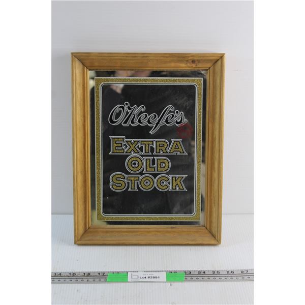 O'Keefe's Extra Old Stock Framed Mirror 14'' x 11''