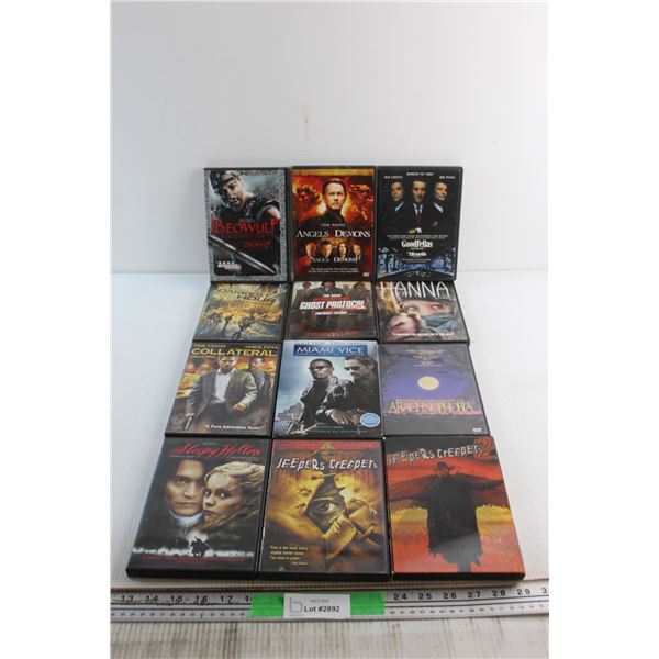 (12) DVD Movies - Jeepers Creepers, Goodfellas and Collateral