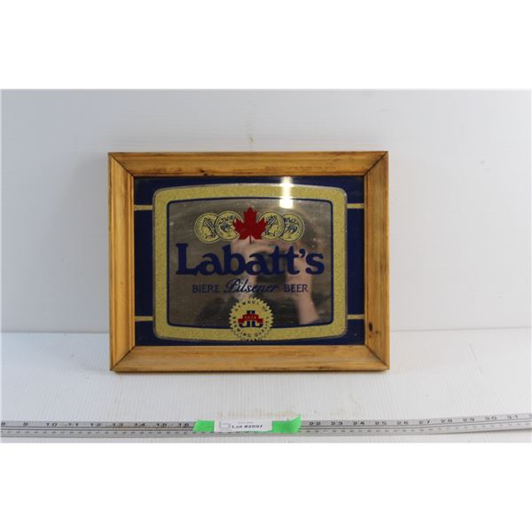 Framed Labatt's Pilsener Beer Mirror 14'' x 12''