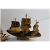 Image 7 : Wooden Jewelry Drawer and (2) Handmade Decorative Ships
