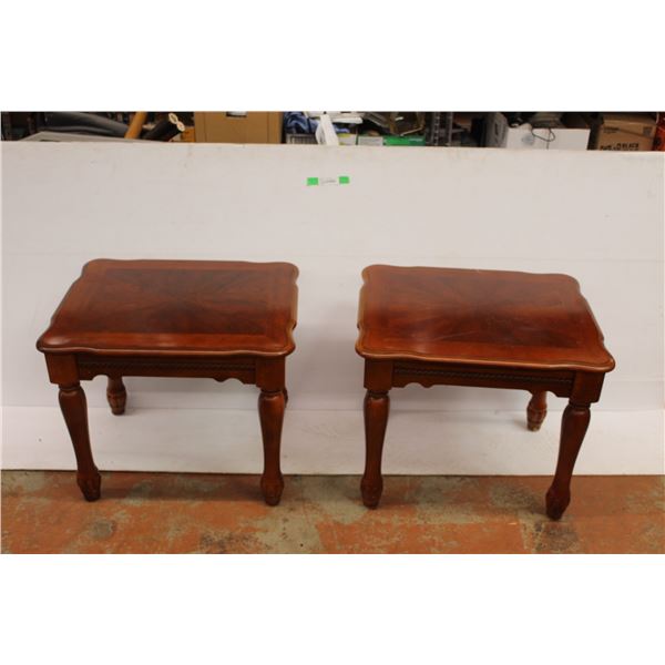 *(2) Wooden End Tables 26'' x 21''