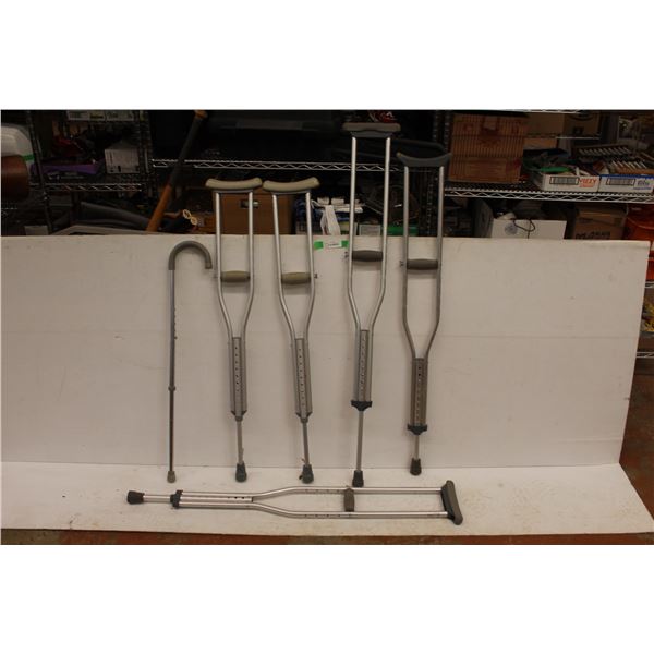* (6) Adjustable Crutches