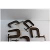 Image 2 : (7) Various Size C - Clamps