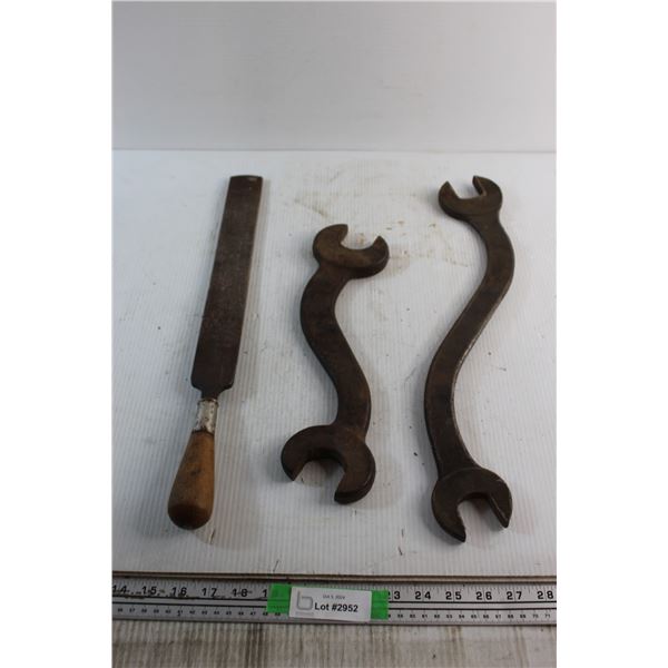 Antique Wrenches and File