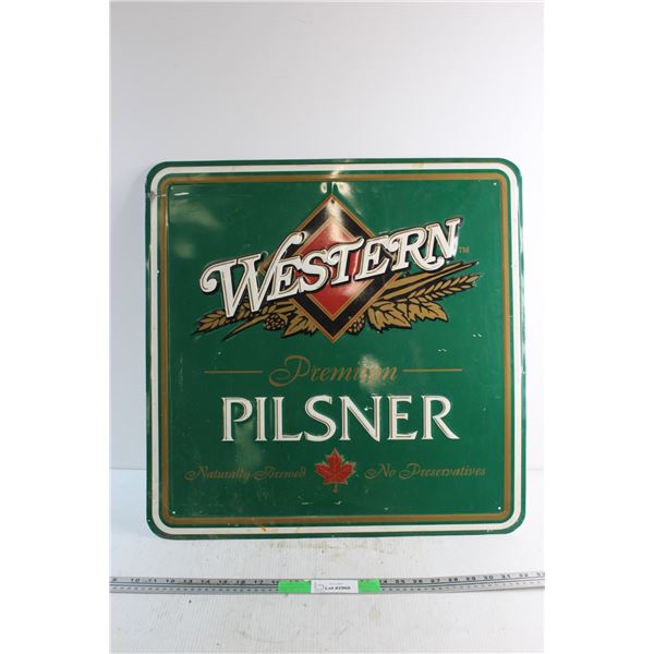 Western Premium Pilsner Beer Sign 24''