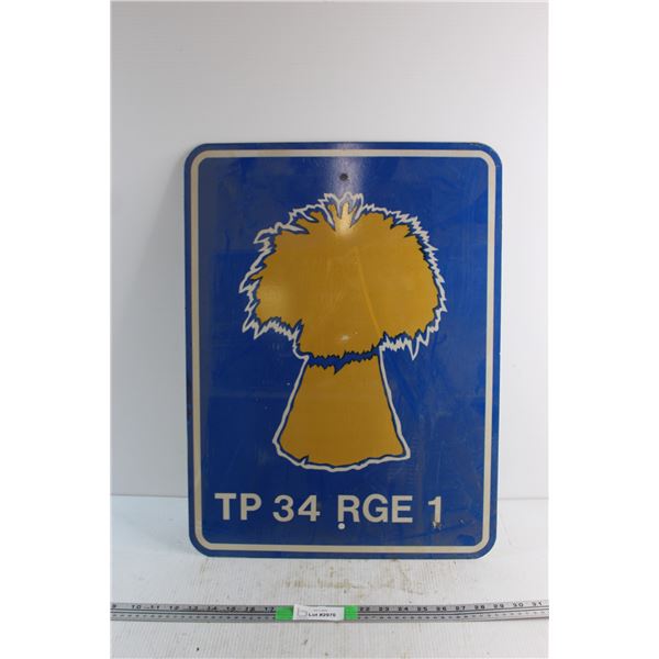 TP 34 RGE 1 Road Sign 24'' x 18''