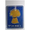Image 2 : TP 34 RGE 1 Road Sign 24'' x 18''