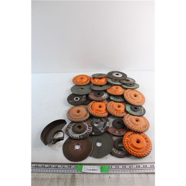 Assorted Angle Grinder Disks - Various Sizes and Angle Grinder Guard