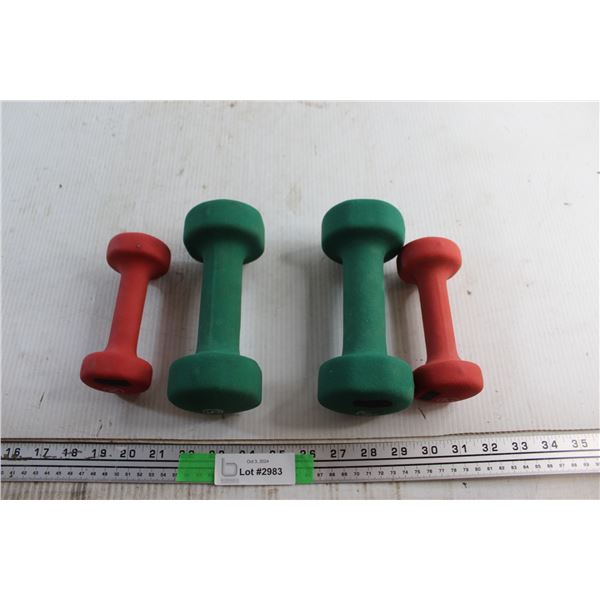 Set of Dumbbells - (2) 2 lbs and (2) 5 lbs