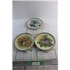 Image 1 : The Artisan Collection Set of (3) Provincial Flower Plates - SK, AB and BC with Certificates