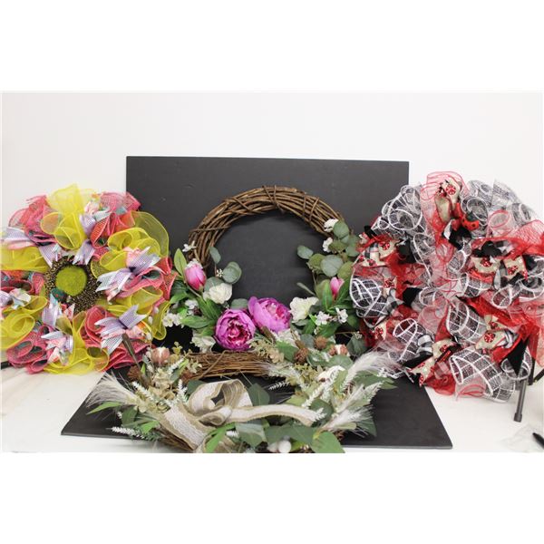 (4) Seasonal Wreaths