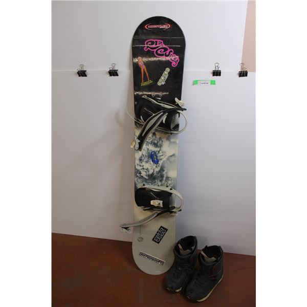 Rossignol Snowboard - 60" Long & LS3 Men's Size 9 Snowboard Boots - as is