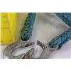 Image 2 : Light Tow Rope (as is, clamps worn) & Dairyland Crate