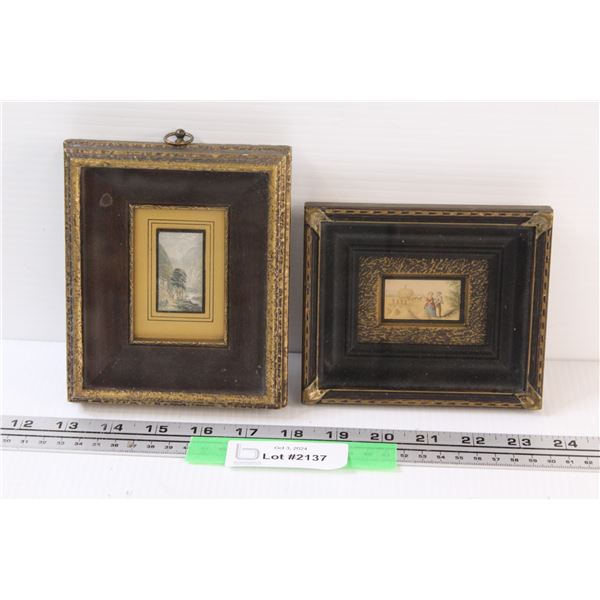 (2) Miniature Prints in Frames - 4" x 5" & 5" x 6"