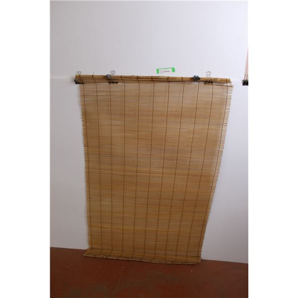 Natural Bamboo Window Shade - 5FT x 28" - Some Wear, as is