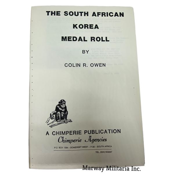 Book - The South African Korea Medal Roll