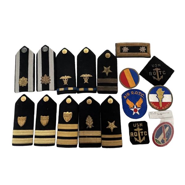 USA Officers Shoulder Boards & Cloth Badge Lot